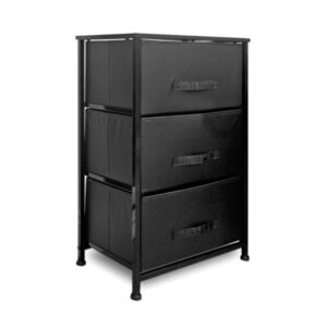 3 Drawer Storage Unit Black